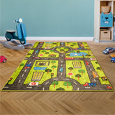Bosdela Kinder & Baby Teppich Green City - Kinderzimmer, 100 × 160 cm