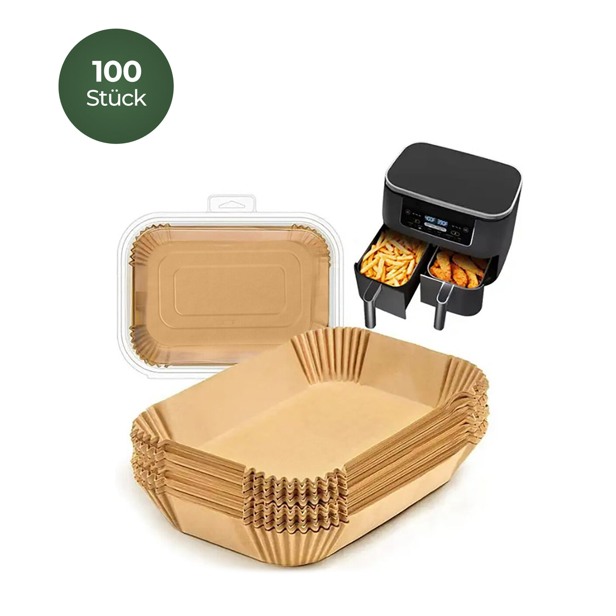 Michelino Airfryer Backpapier - 22 x 14 cm