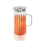 Wilmax Karaffe 1500 ml Thermoglas mit Edelstahl Deckel Transparent WL-888220/A