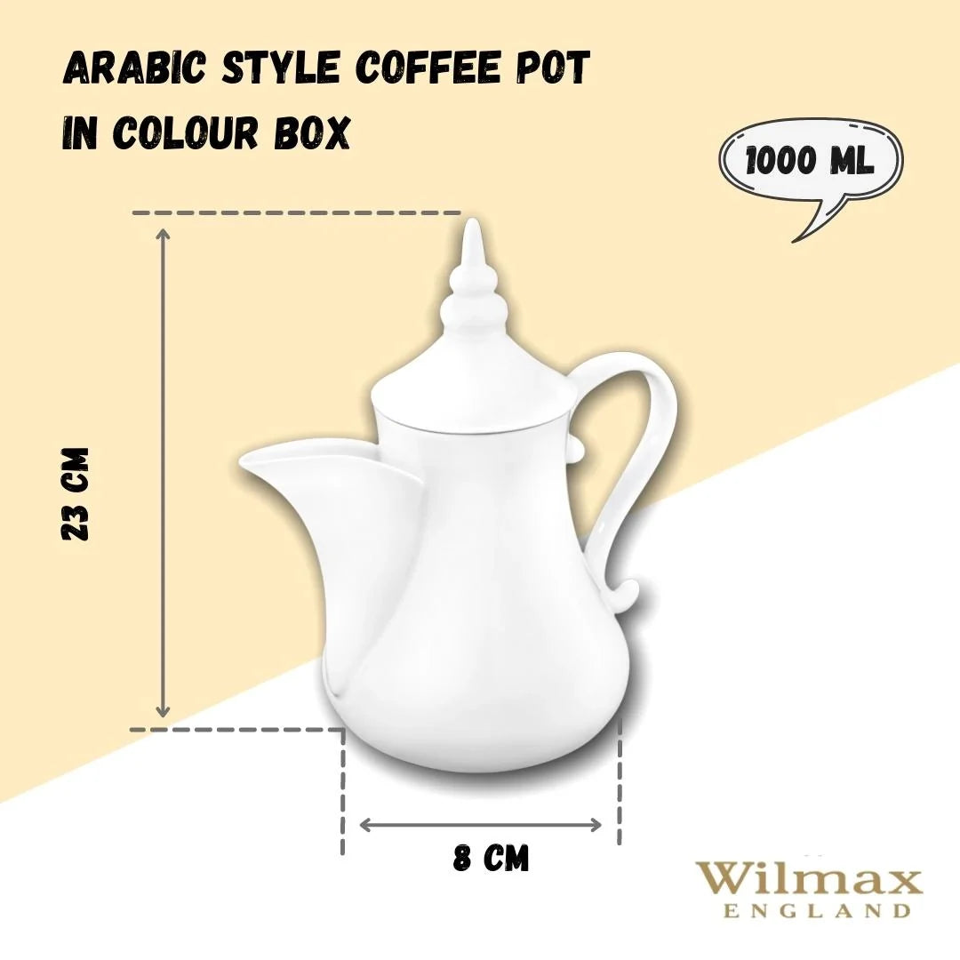 Wilmax Arabische Kaffeekanne 1000 ml Weiß Porzellan WL-994040/A