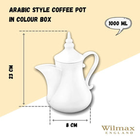 Wilmax Arabische Kaffeekanne 1000 ml Weiß Porzellan WL-994040/A