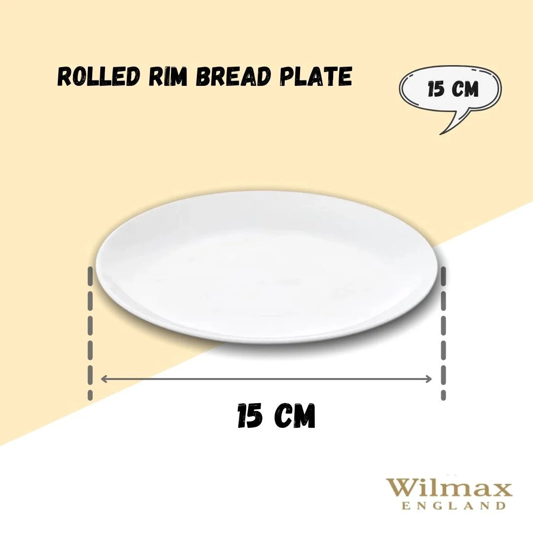 Wilmax Brotteller 15 cm Weiß Porzellan 2er Set WL-991011/A2