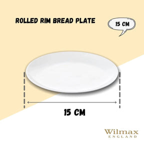 Wilmax Brotteller 15 cm Weiß Porzellan 2er Set WL-991011/A2