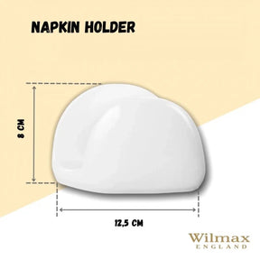 Wilmax Serviettenhalter 11 x 8 cm Porzellan Weiß WL-996093/A