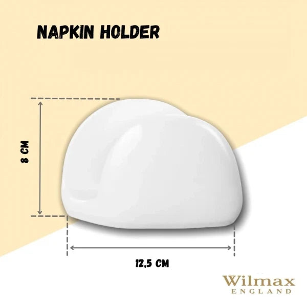 Wilmax Serviettenhalter 11 x 8 cm Porzellan Weiß WL-996093/A