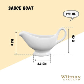 Wilmax Sauciere 170 ml Porzellan Weiß WL-996013/A