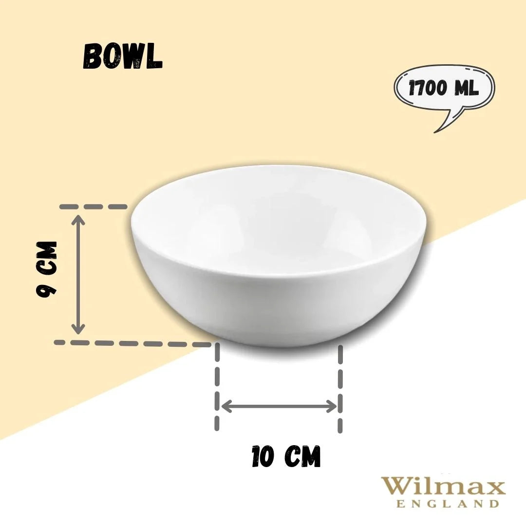 Wilmax Porzellanschale 1700 ml 20 cm Weiß 2er Set WL-992566/A2