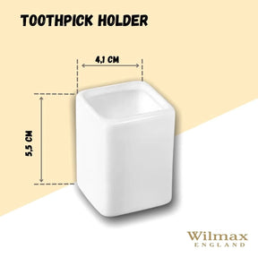 Wilmax Zahnstocherhalter Porzellan Weiß WL-996123/A