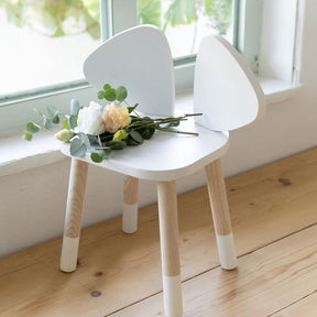 COZYCOLLECTIONS Kindertisch-Set mit Tiermotiv-Stühlen aus Naturholz