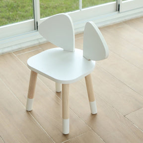 COZYCOLLECTIONS Kindertisch-Set mit Tiermotiv-Stühlen aus Naturholz