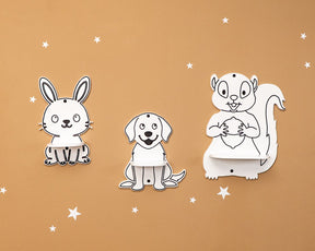 Cozy Collections Tier-Wandregal-Set 3-teilig