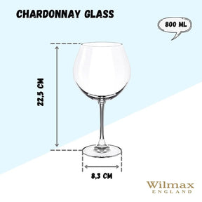 Wilmax Weinglas 800 ml Kristallglas Transparent 6er Set WL-888032/6A