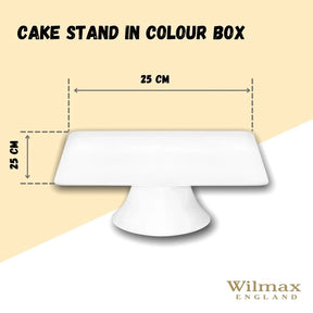 Wilmax Kuchenständer 25 x 25 cm Porzellan Weiß WL-996131/A