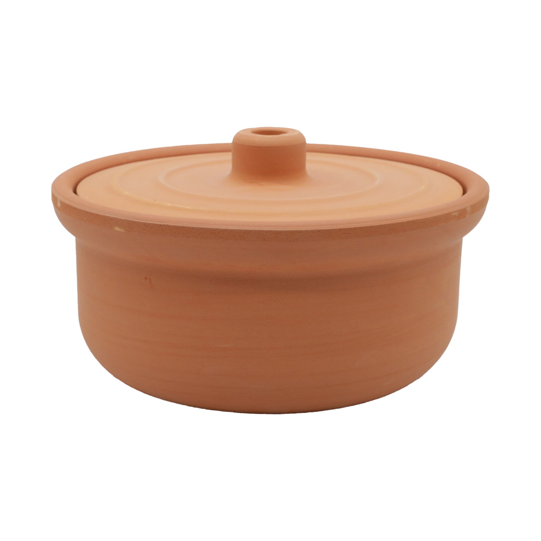 Viapot Small 1350 ml - Natur - Terrakotta-Schmortopf mit Deckel - 20×9 cm