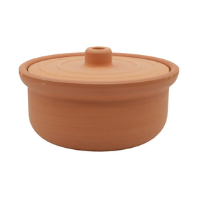 Viapot Small 1350 ml - Natur - Terrakotta-Schmortopf mit Deckel - 20×9 cm