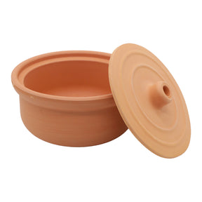 Viapot Small 1350 ml - Natur - Terrakotta-Schmortopf mit Deckel - 20×9 cm