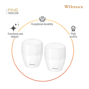 Wilmax Salz & Pfeffer Set Weiß Porzellan WL-880124/SP