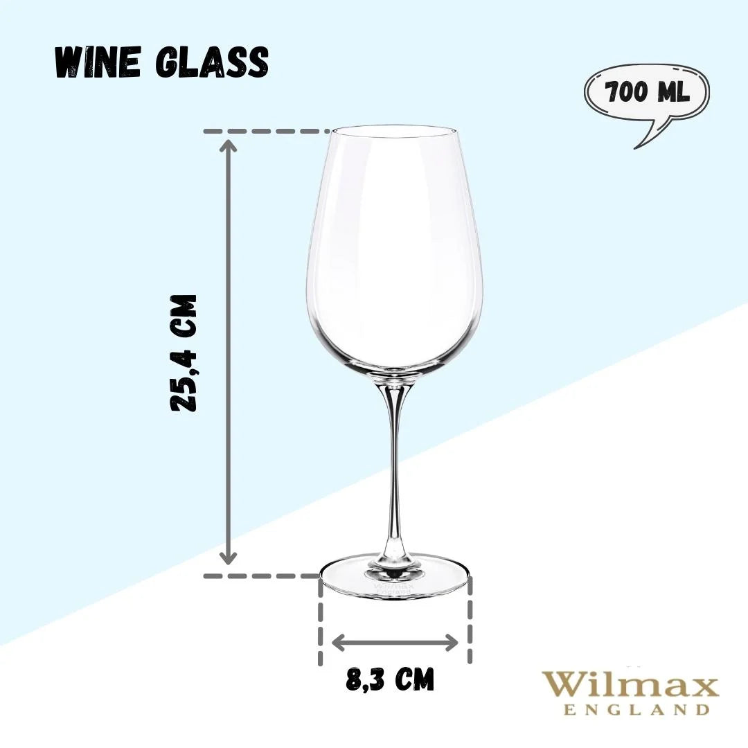 Wilmax Weinglas 700 ml Kristallglas Transparent 2er Set WL-888035/2C
