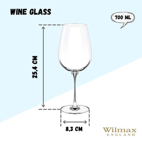 Wilmax Weinglas 700 ml Kristallglas Transparent 2er Set WL-888035/2C