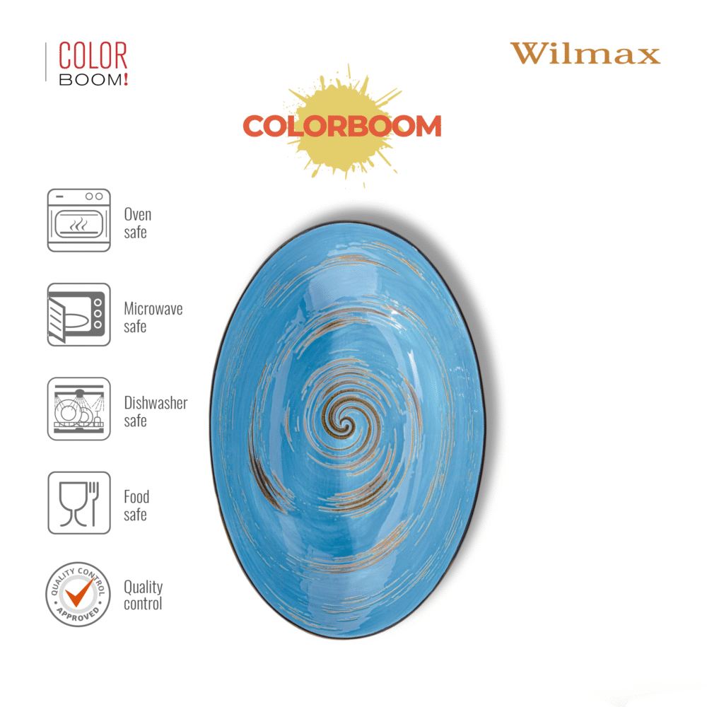 Wilmax Schale oval 25 cm Blau Porzellan WL-669640/A