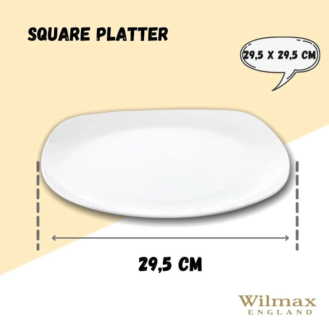 Wilmax Servierplatte 29.5 cm aus Porzellan, Weiß WL-991003/A