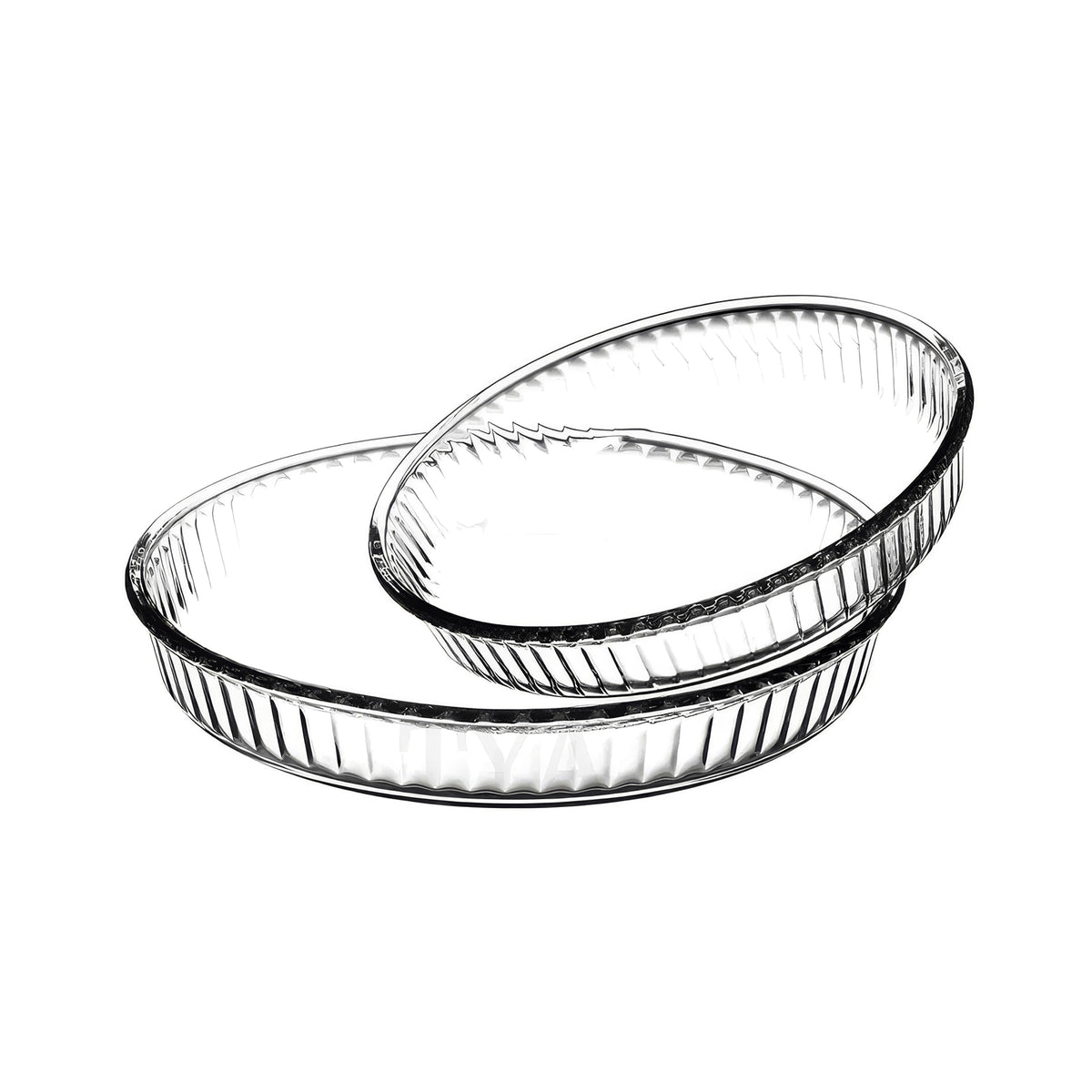 Pasabahce Borcam Runde Glas-Auflaufformen 2er-Set - 2,95 L & 1,72 L