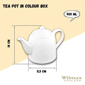 Wilmax Teekanne 900 ml Weiß Porzellan