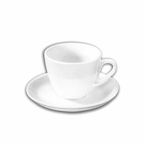 Wilmax Kaffeetasse mit Untertasse 110 ml Weiß Porzellan WL-993174/AB