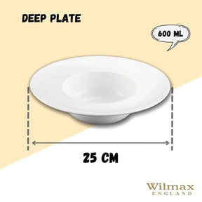 Wilmax Tiefer Teller 25.5 cm 600 ml Weiß Porzellan 2er Set WL-991187/A2