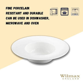 Wilmax Tiefer Teller 25.5 cm 600 ml Weiß Porzellan 2er Set WL-991187/A2