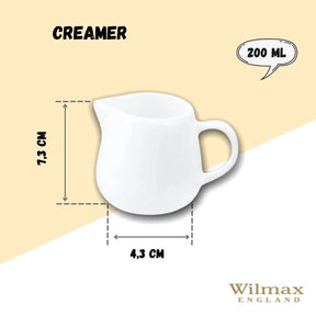 Wilmax Milch- und Sahnegießer 200 ml Weiß Porzellan
