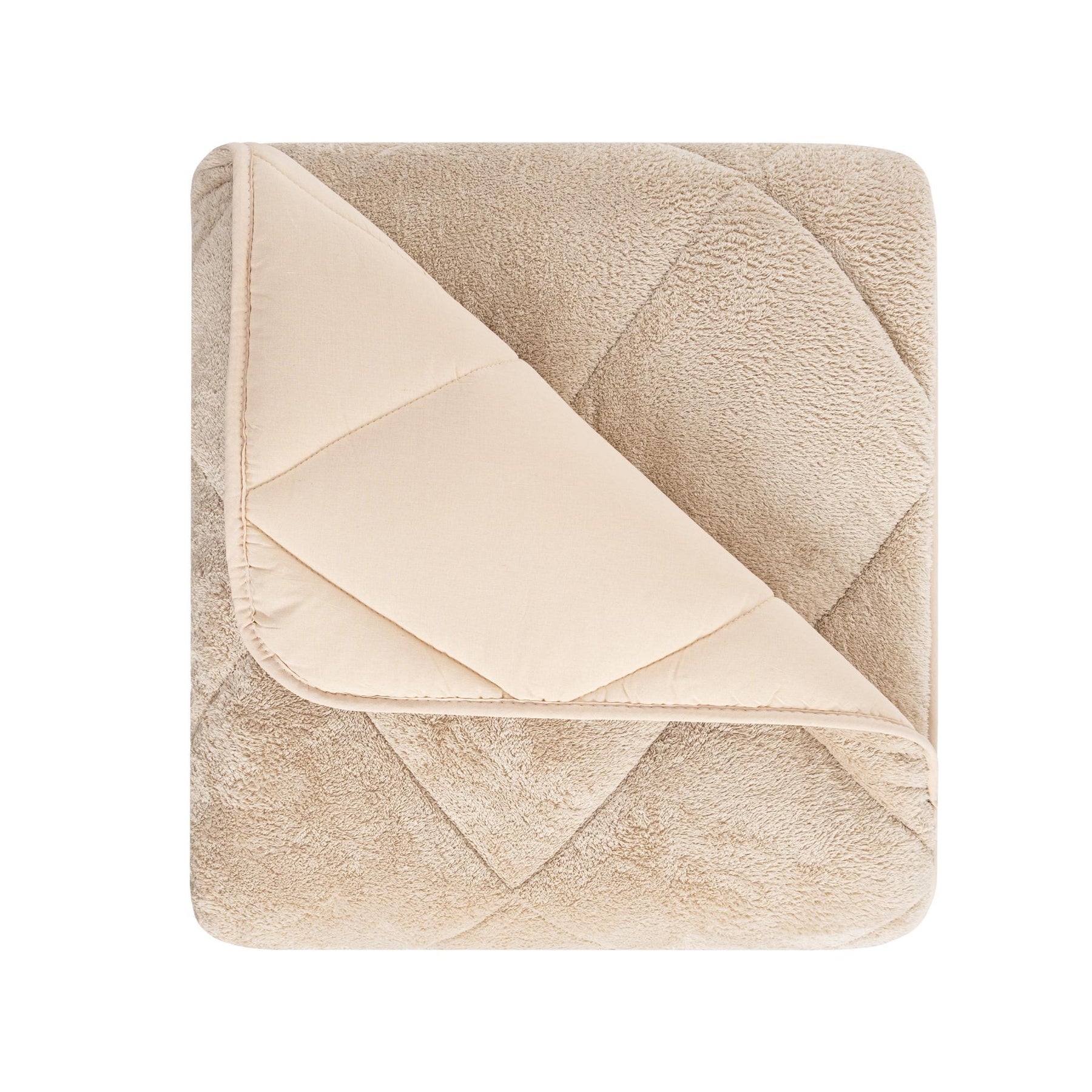 Wellsoft Bettdecke Beige 220x240 cm - Wendbare Ganzjahresdecke, Doppelseitiges Steppbett mit 300 g/m² Füllung, Weich & Pflegeleicht