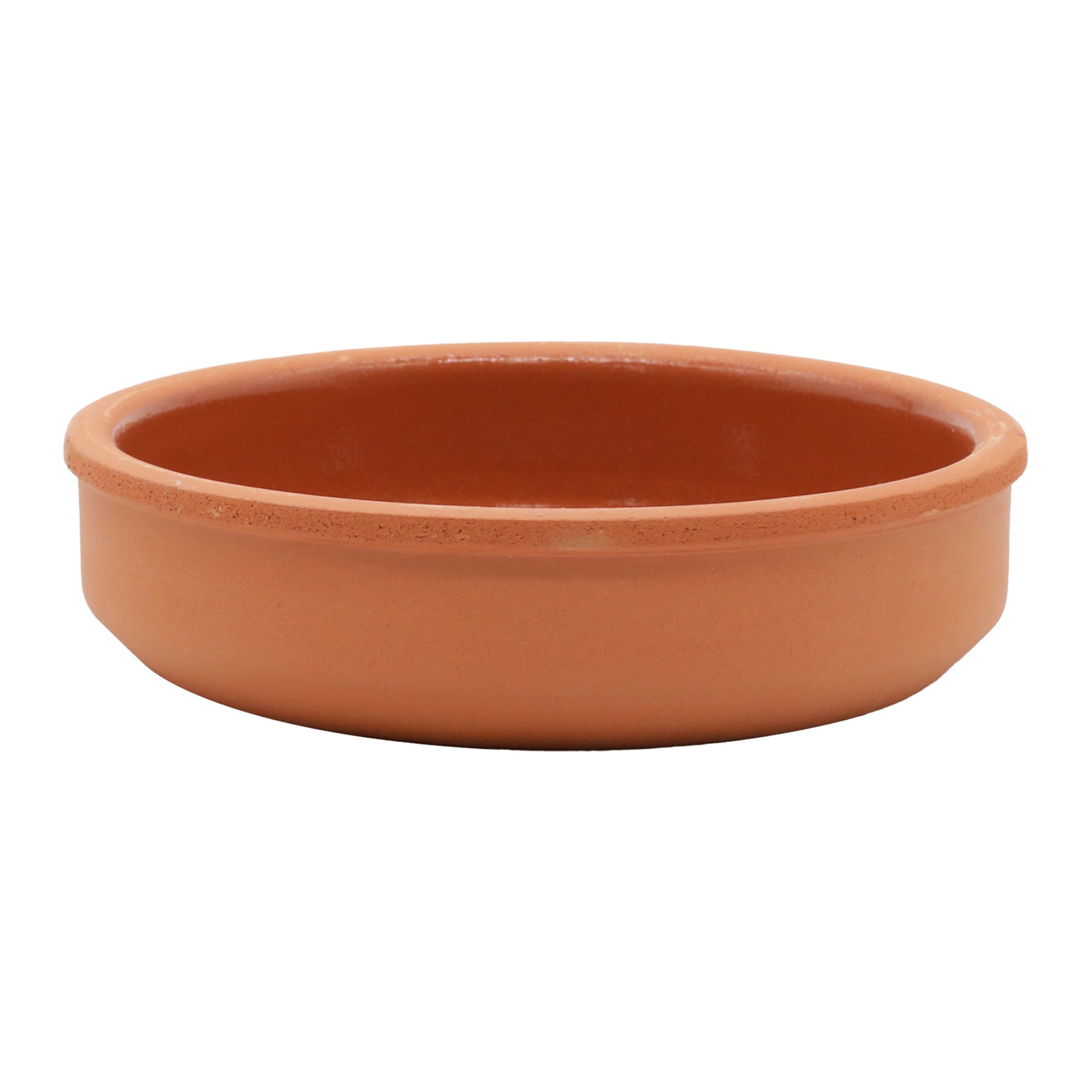 Viapot RUMELI 2er Set - 450 ml - Innen Braun Glasiert - Terrakotta-Schalen - 16×4 cm