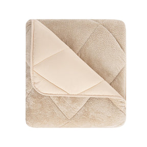 Wellsoft Bettdecke Beige 155x220 cm - Wendbare Ganzjahresdecke, Doppelseitiges Steppbett mit 300 g/m² Füllung, Weich & Pflegeleicht