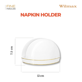 Wilmax Serviettenhalter Weiß Porzellan WL-880102901/A