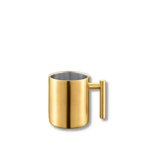 Wilmax Doppelwand Becher 350 ml Edelstahl Gold WL-517610135/A