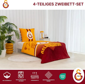 Bettwäsche-Set 2 teilig 135x200 + 80x80 cm, 100% Baumwolle, super weich, doppelseitig, Kinderbettwäsche für Jungen & Mädchen