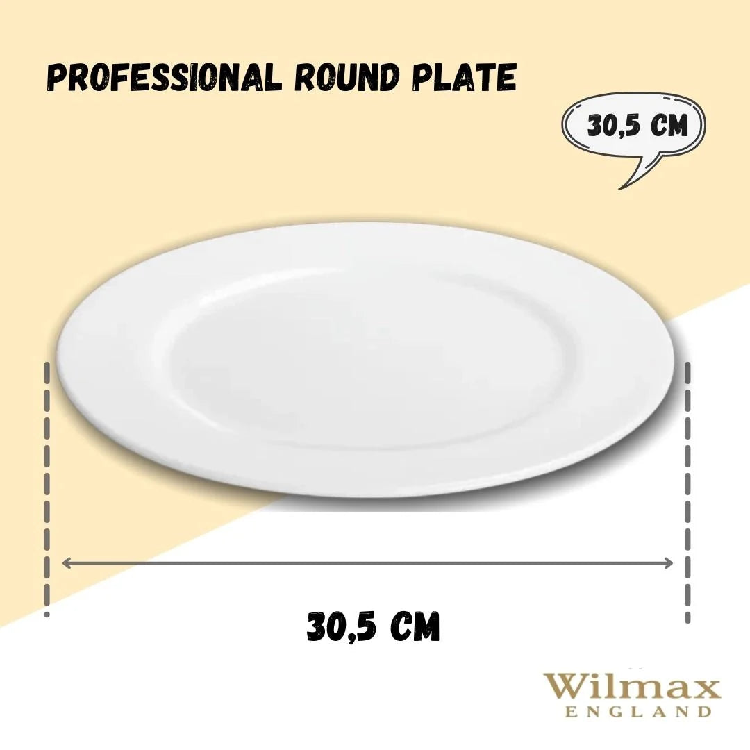 Wilmax Servierplatte 30.5 cm aus Porzellan, Weiß WL-991182/A