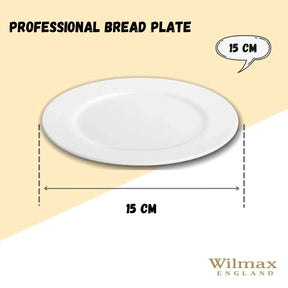 Wilmax Brotteller 15 cm aus Porzellan, Weiß WL-991176/A