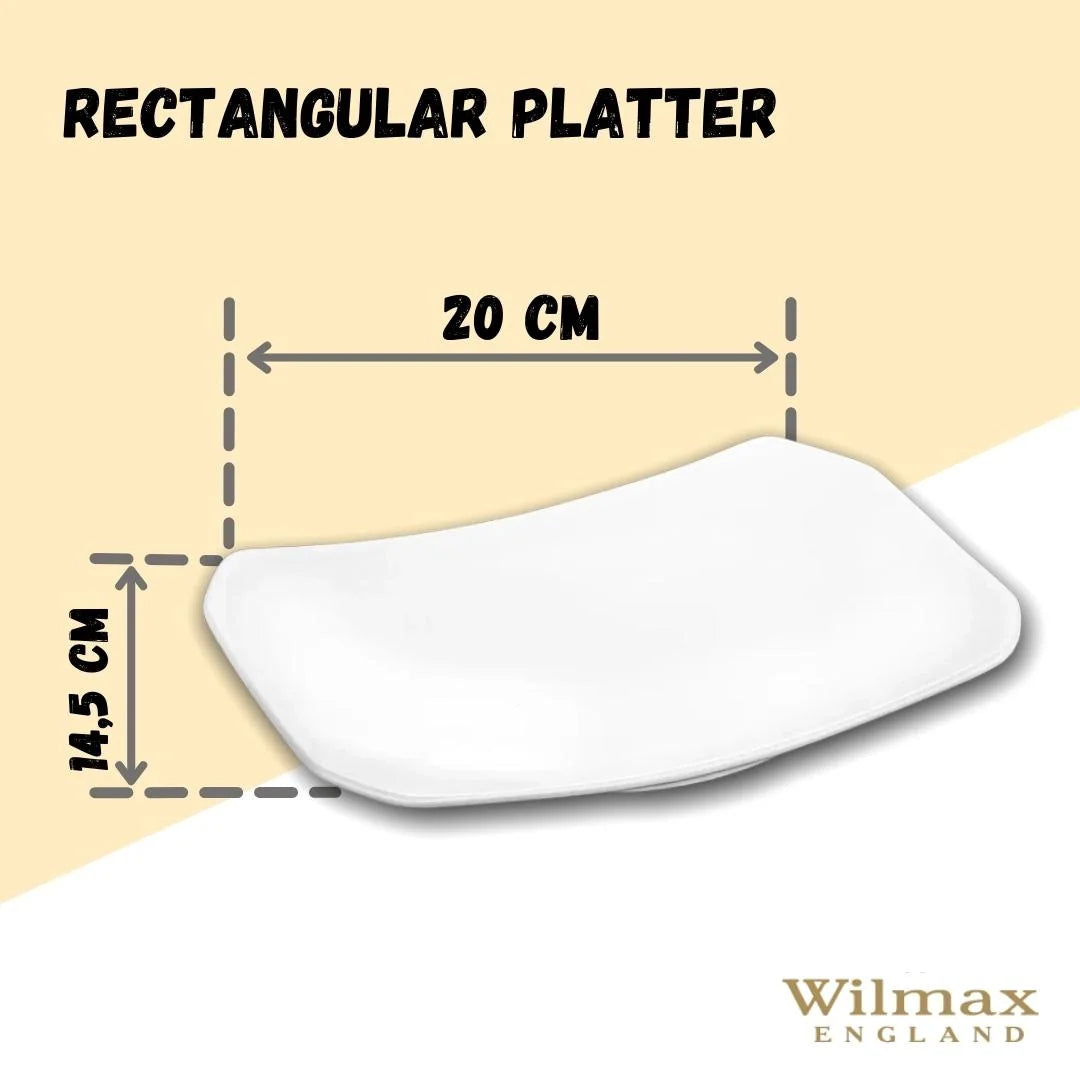 Wilmax Servierschale 25.5 x 15 cm aus Porzellan, Weiß WL-992651/A