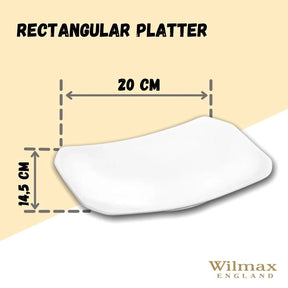 Wilmax Servierschale 25.5 x 15 cm aus Porzellan, Weiß WL-992651/A