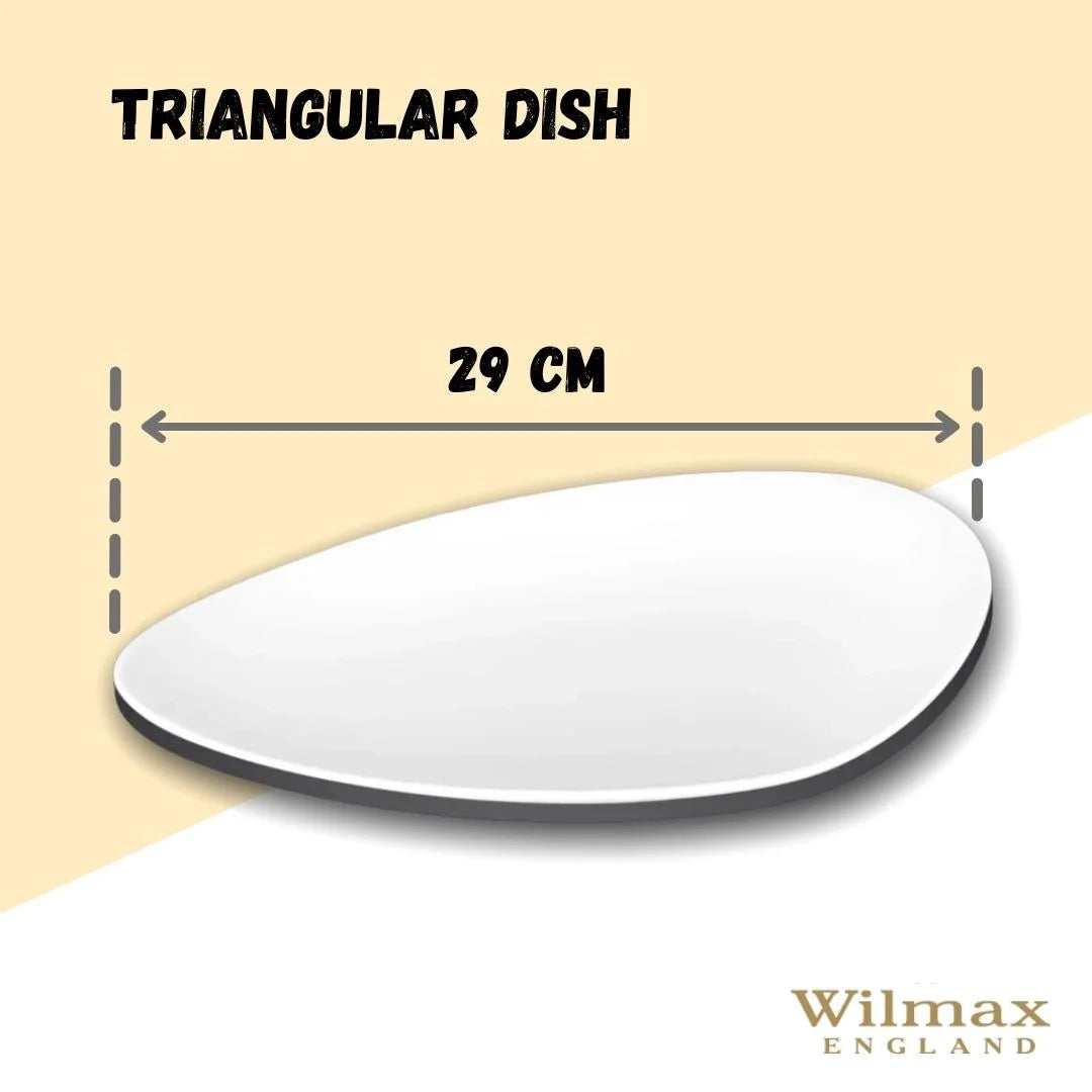 Wilmax Servierplatte 29 cm aus Porzellan, Weiß WL-992796/A