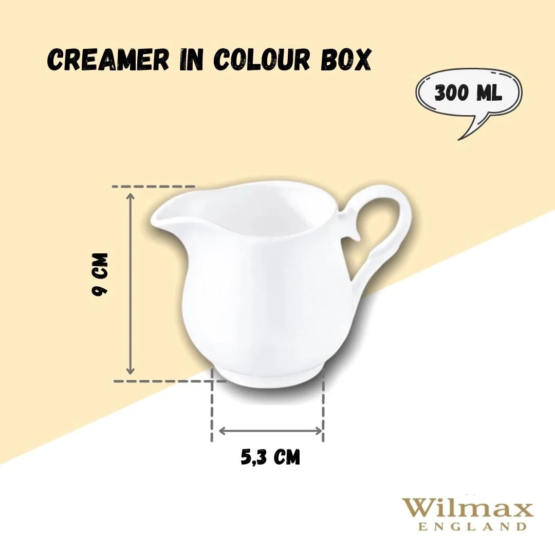 Wilmax Sahnekännchen 300 ml Weiß Porzellan WL-995020/A