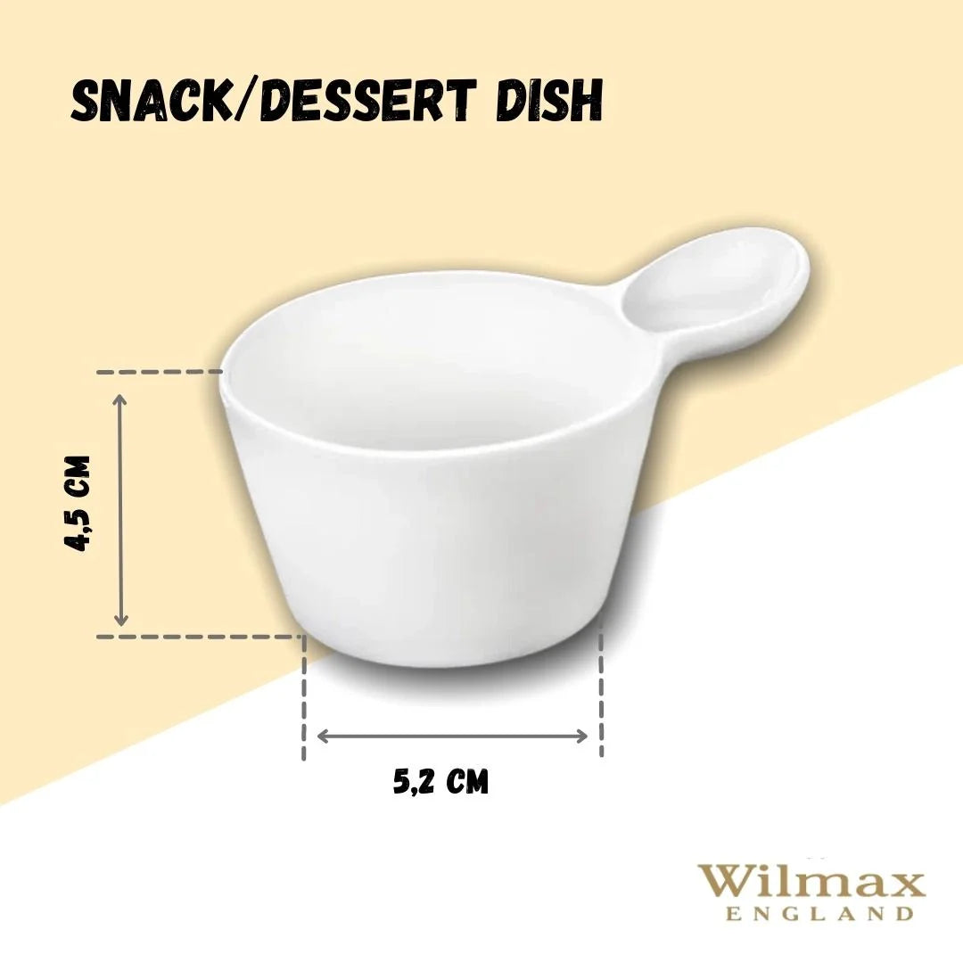 Wilmax Snack- und Dessertschale 100 ml Porzellan Weiß WL-996104/A