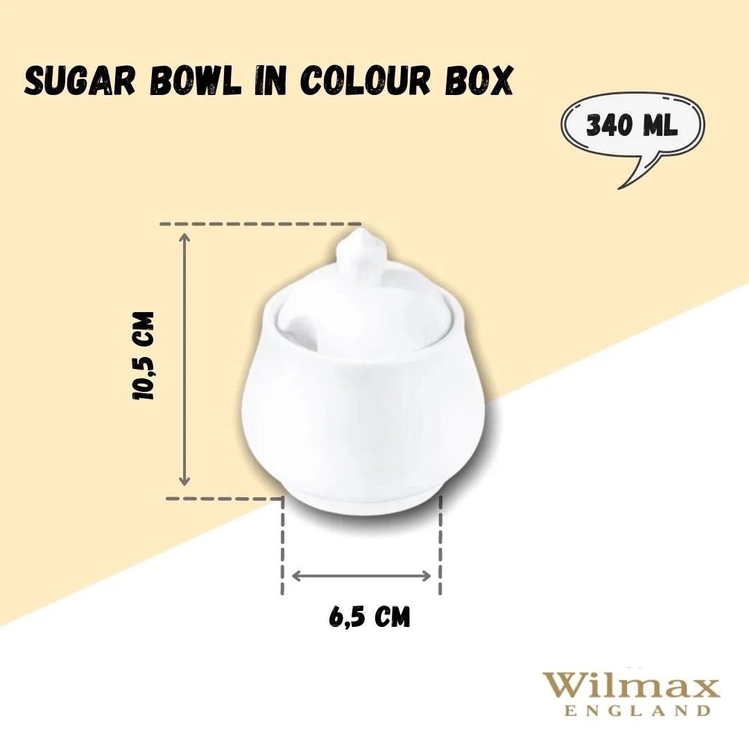 Wilmax Zuckerdose 340 ml Weiß Porzellan WL-995019/1C