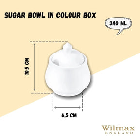 Wilmax Zuckerdose 340 ml Weiß Porzellan WL-995019/1C