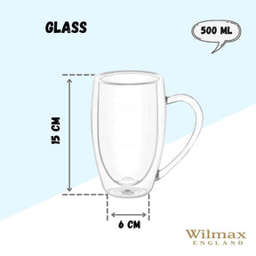 Wilmax Doppelwandiger Thermobecher 500 ml 2er Set WL-888742/A2
