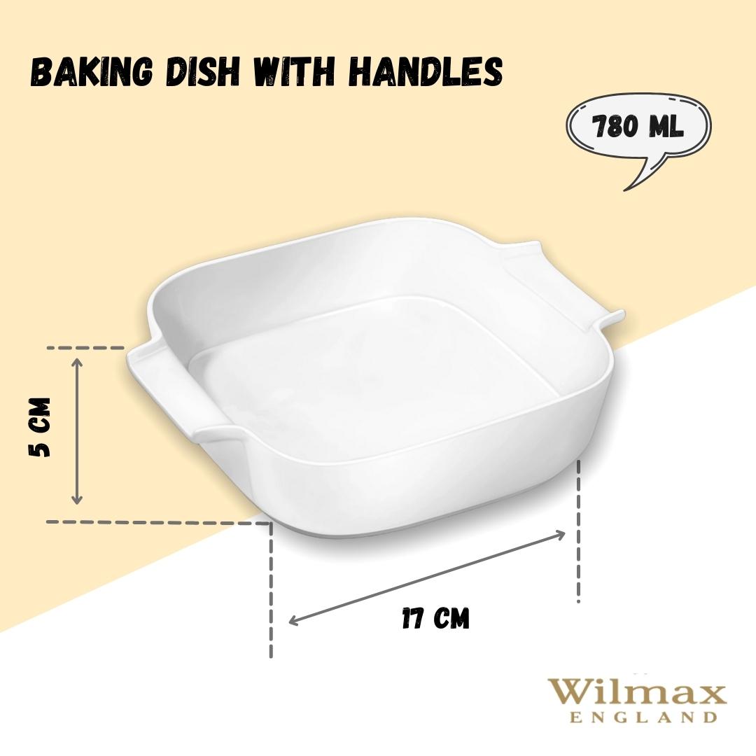Wilmax Auflaufform mit Griffen 780 ml Porzellan Weiß WL-997024/1C