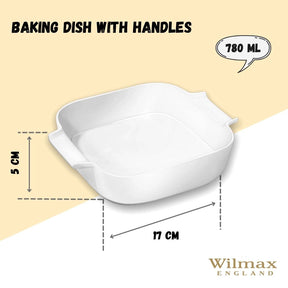 Wilmax Auflaufform mit Griffen 780 ml Porzellan Weiß WL-997024/1C
