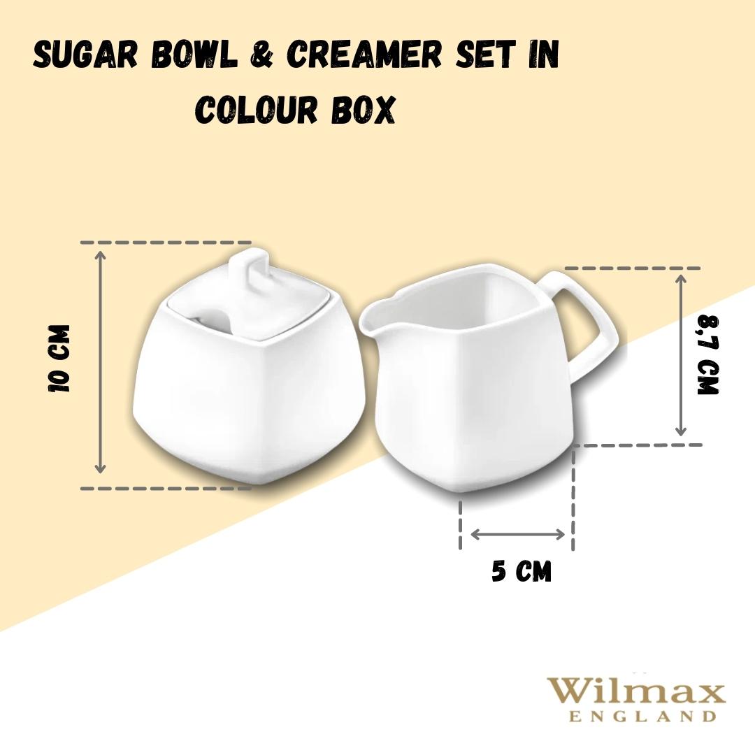 Wilmax Zucker- und Milch Set Weiß Porzellan Ilona